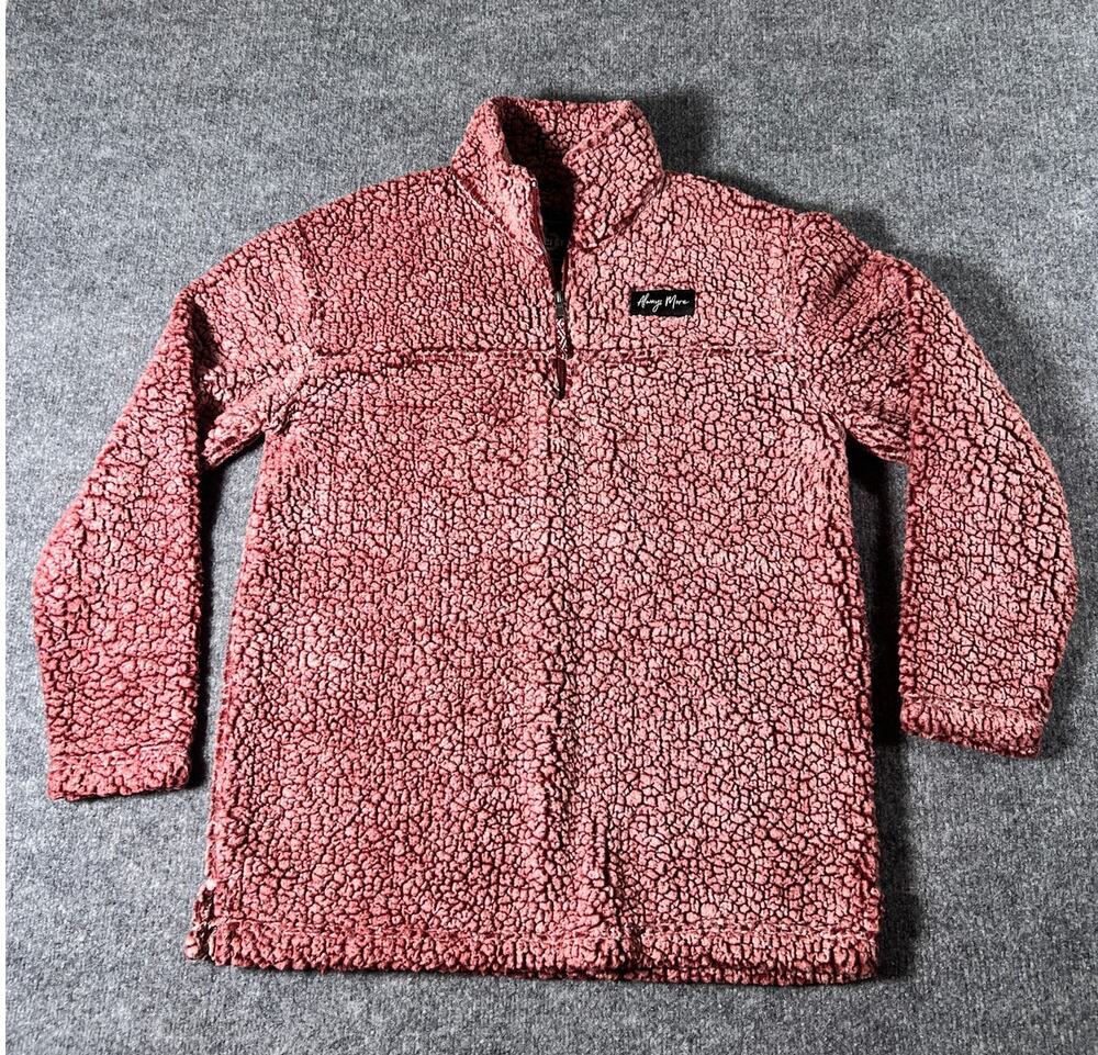 Always More Boxercraft Sherpa Pullover L Mauve Pink Quarter Zip Fleece Cozy